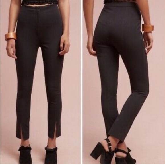 Anthropologie The Essential High-Rise Skinny Front Slit Pants - Picture 1 of 7